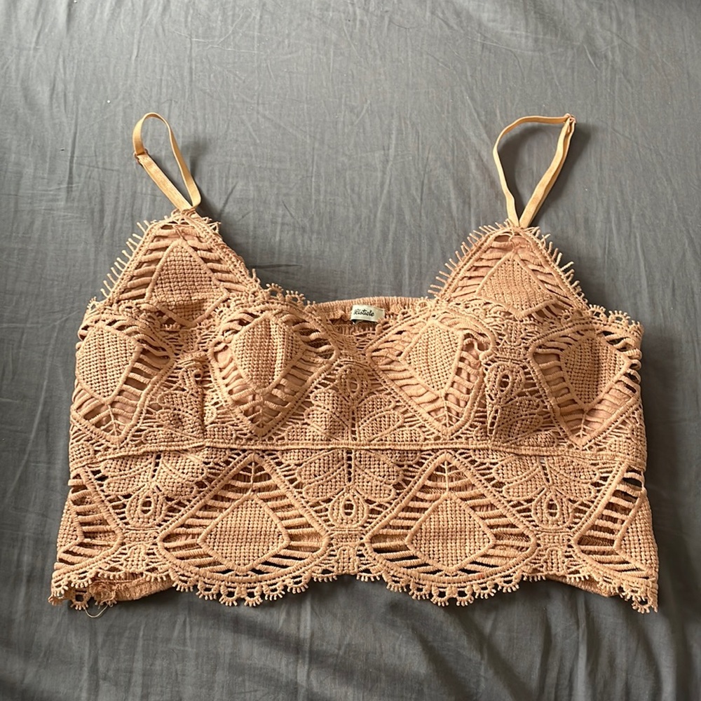 Lace crochet boho crop top